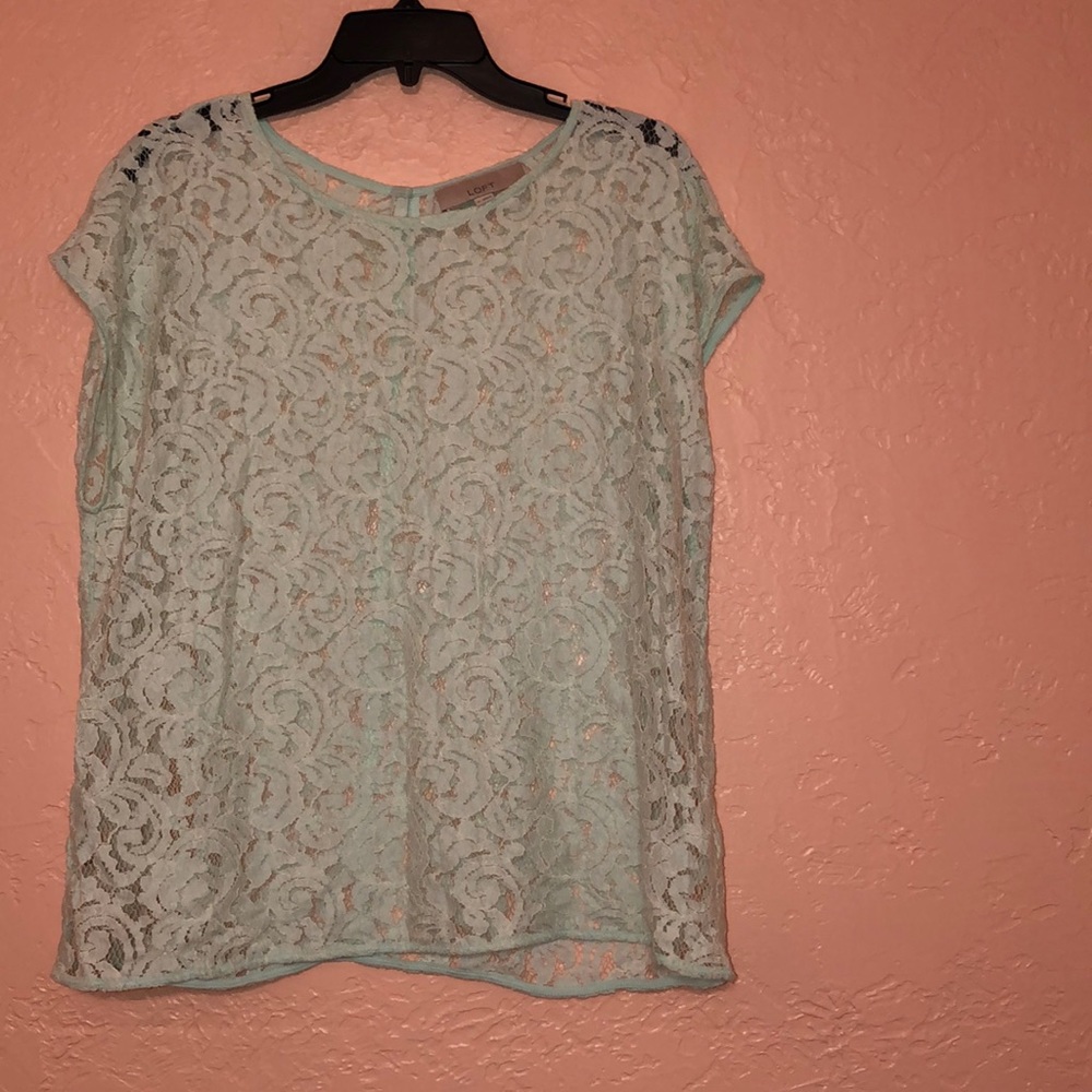 Lace Mint Top